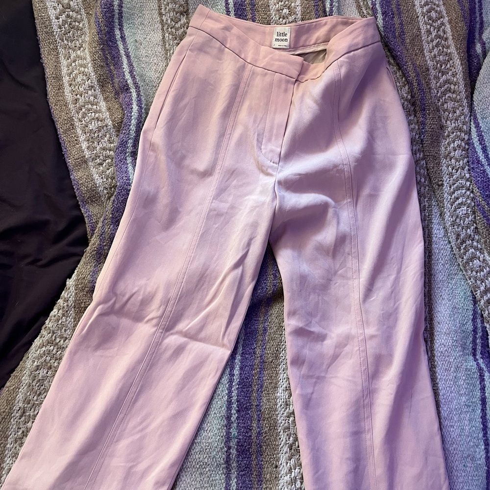 Little Moon Purple Wide-Leg Trousers